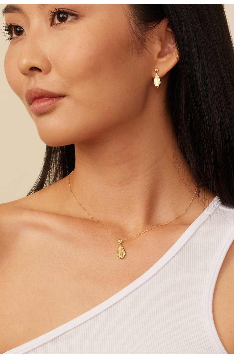 Oradina 14K Yellow Gold Galleria Pendant Necklace, Alternate, color, 