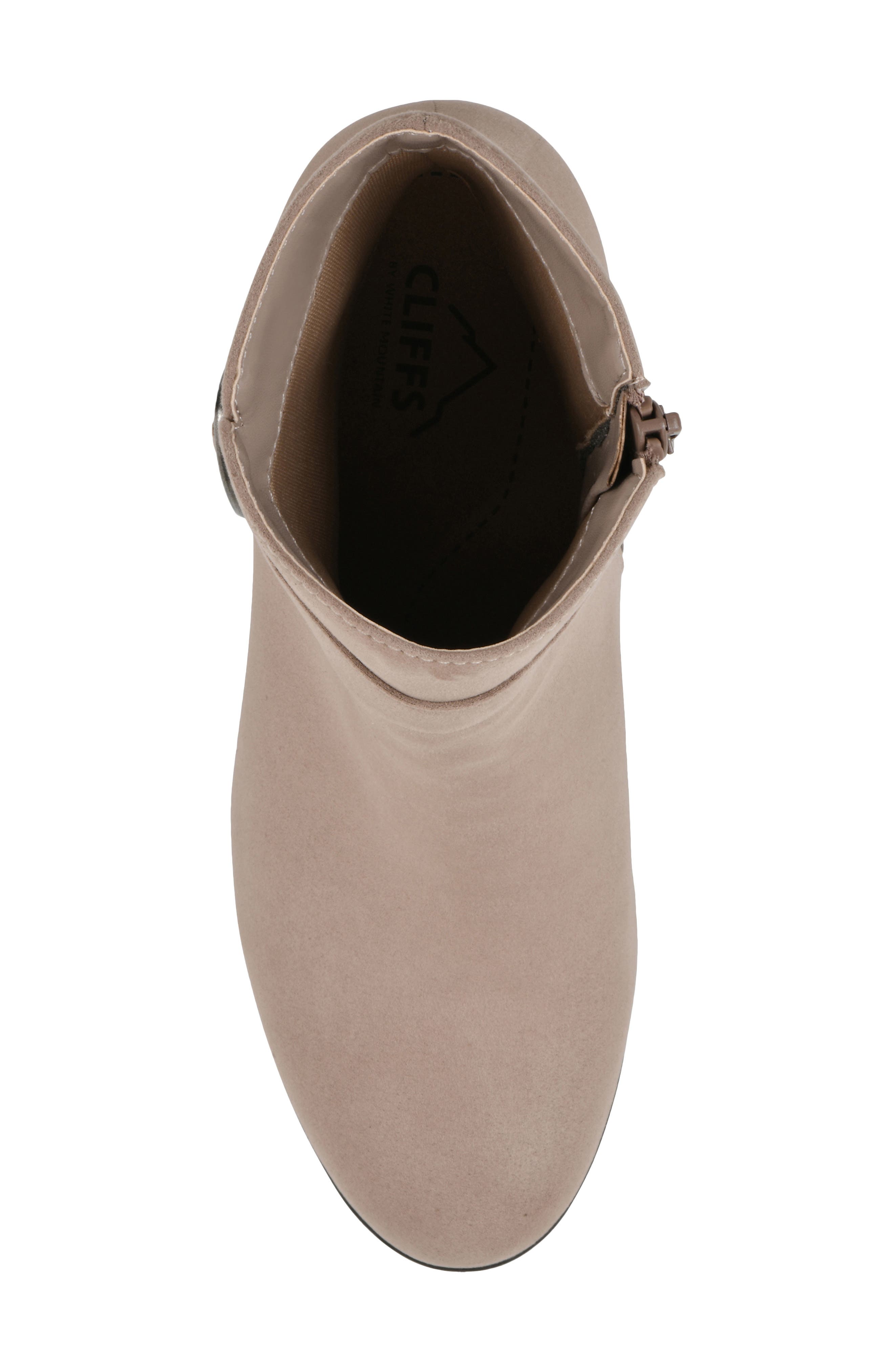Trinda Bootie, Alternate, color, TAUPE/ FABRIC