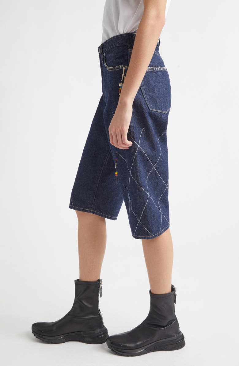 KURO Handscape Denim Bermuda Shorts, Alternate, color, Indigo