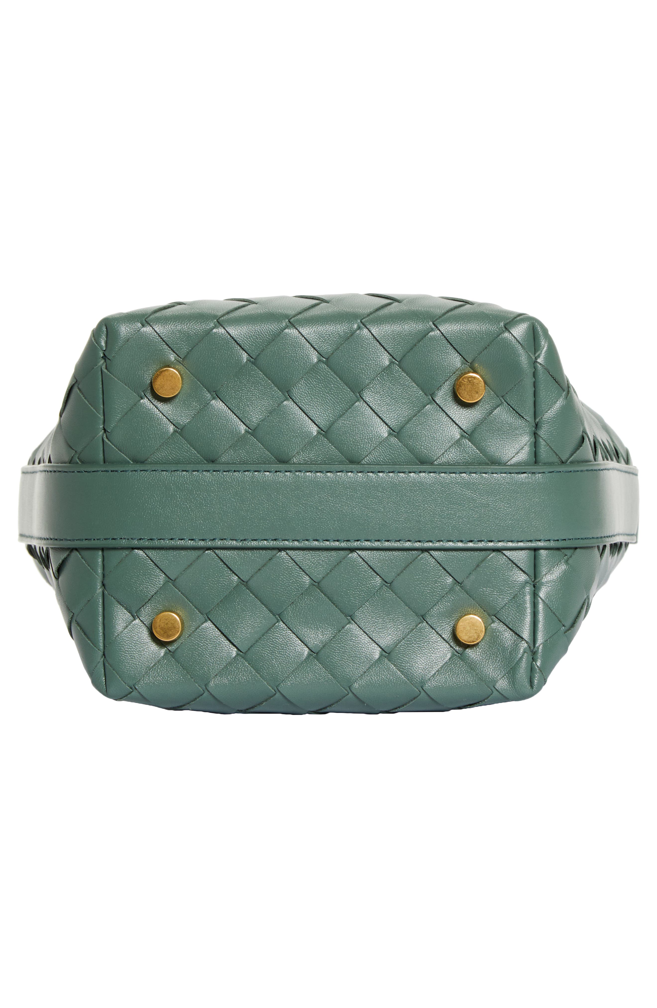 Candy Wallace Intrecciato Handheld Pouch, Alternate, color, ALOE/ GOLD