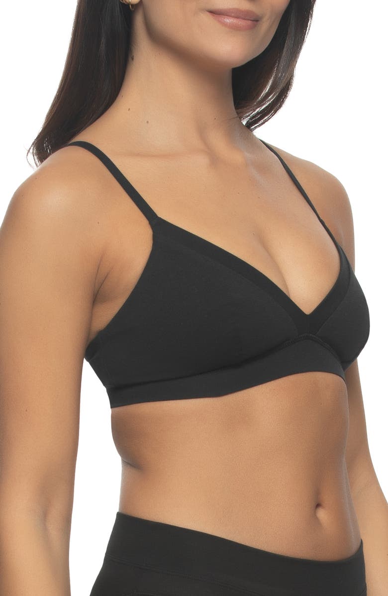 Felina Assorted 2-Pack Stretch Cotton Bralettes, Alternate, color, Lynx