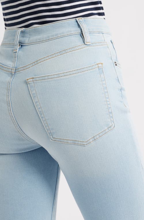 Shop Frame The Reboot High Waist Crop Flare Jeans In Float