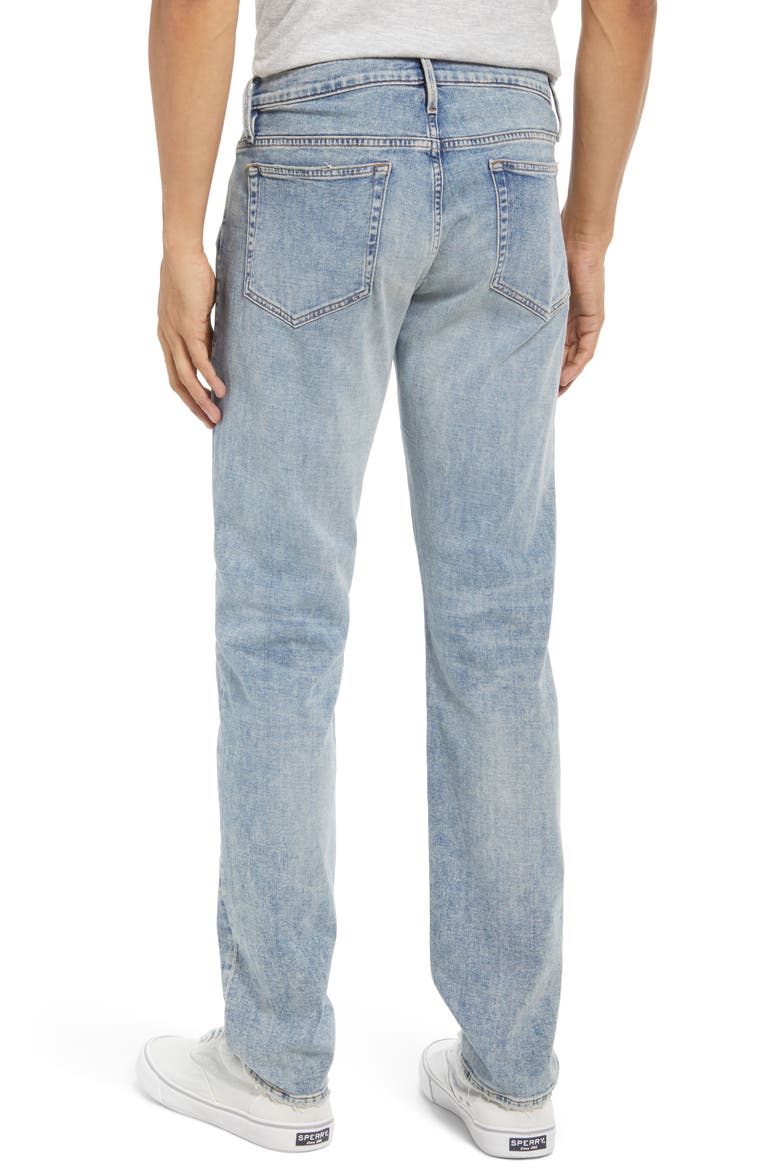 L'Homme Degradable Slim Fit Organic Cotton Jeans, Alternate, color, SEINE