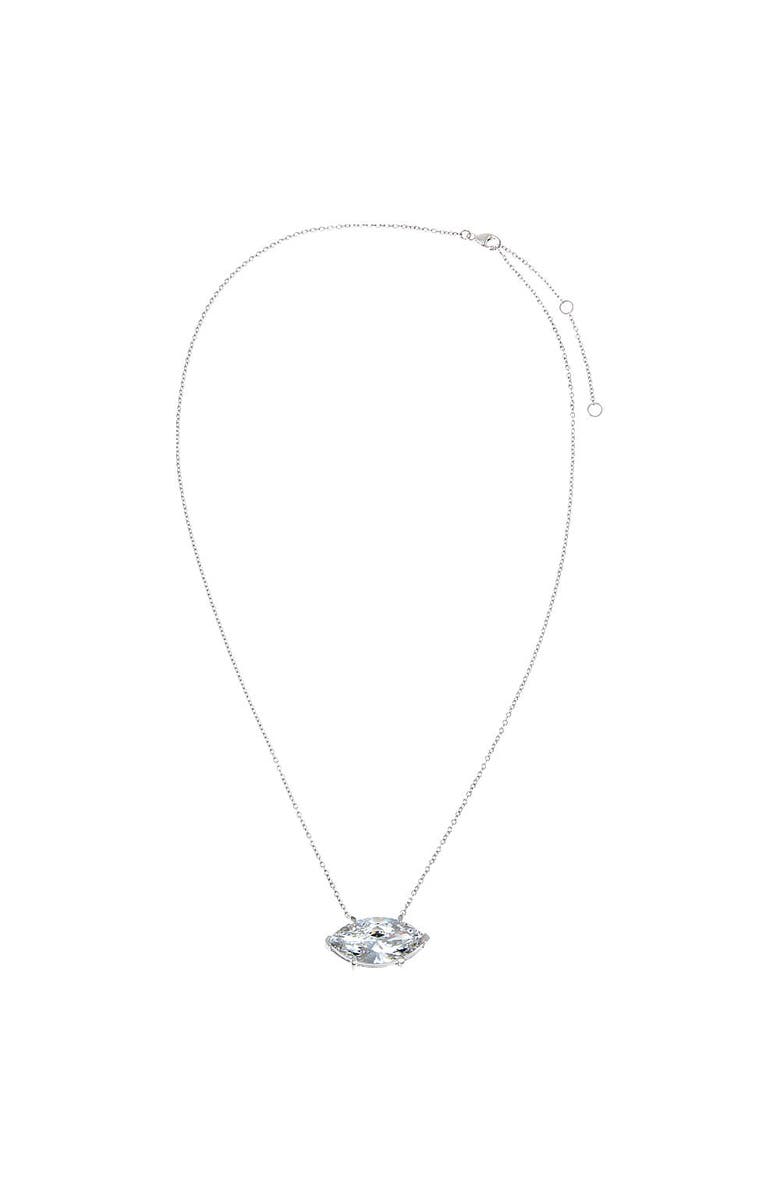 BY ADINA EDEN Lab Grown Diamond Marquise Sideway Pendant Necklace 14K, Alternate, color, 14K White Gold