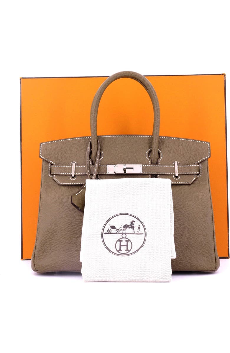 Pre-Owned Hermes Birkin Handbag Grey Epsom with Palladium Hardware 30, Alternate, color,