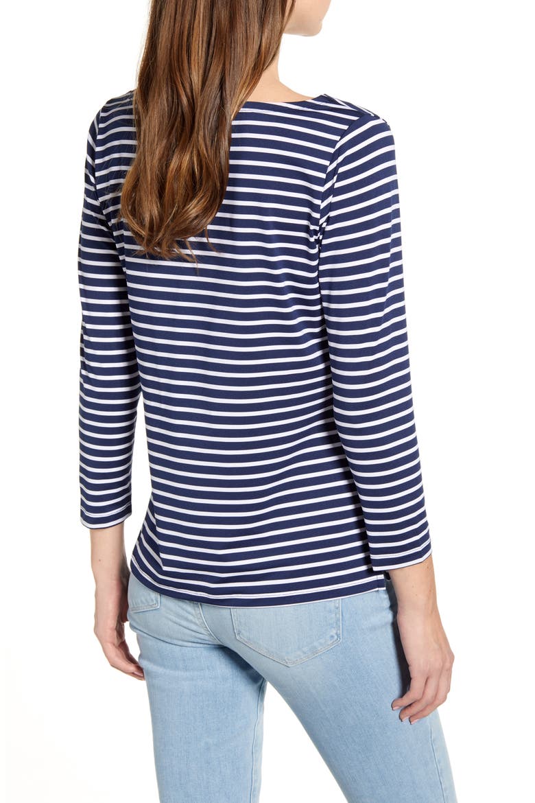 Sankaty Stripe Boat Neck Top, Alternate, color, DEEP BAY