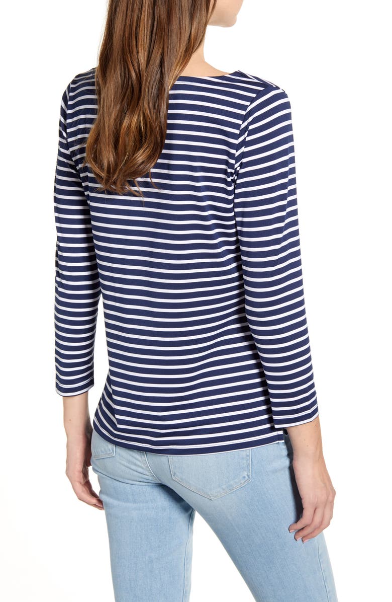 vineyard vines Sankaty Stripe Boat Neck Top, Alternate, color, 
