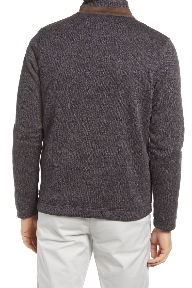 Full Zip Sweatshirt, Alternate, color, NAVY/ BROWN