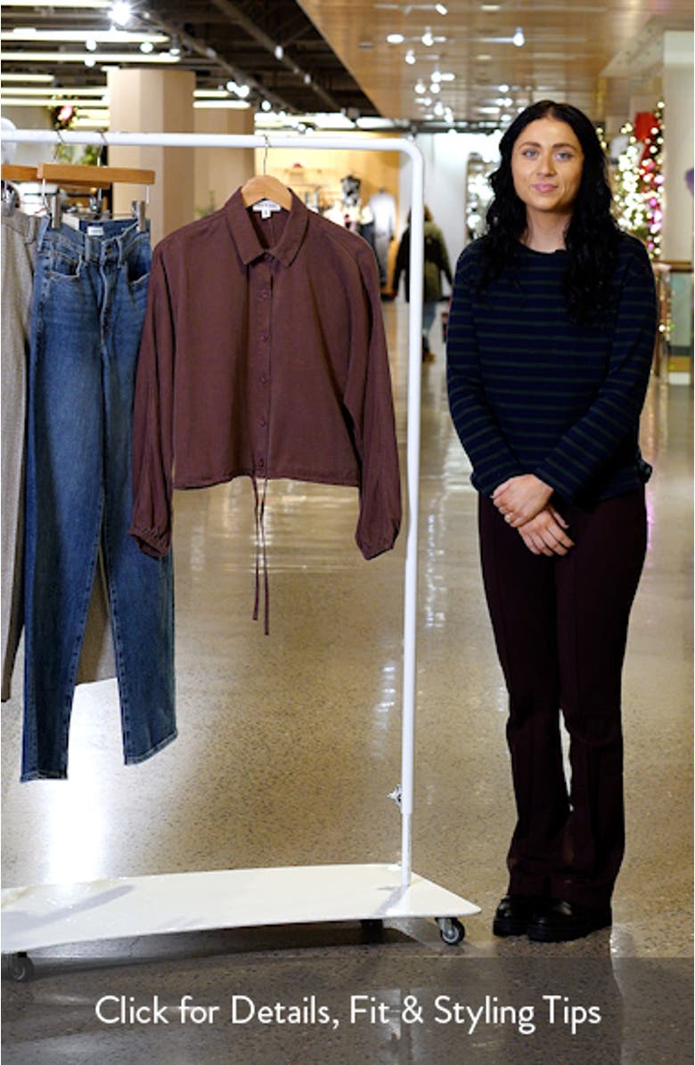 Tie Hem Twill Button-Up Shirt, sales video thumbnail