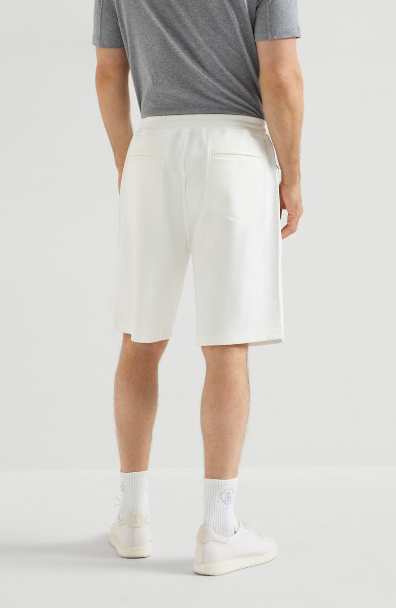Brunello Cucinelli French terry Bermuda shorts, Alternate, color, Off-White