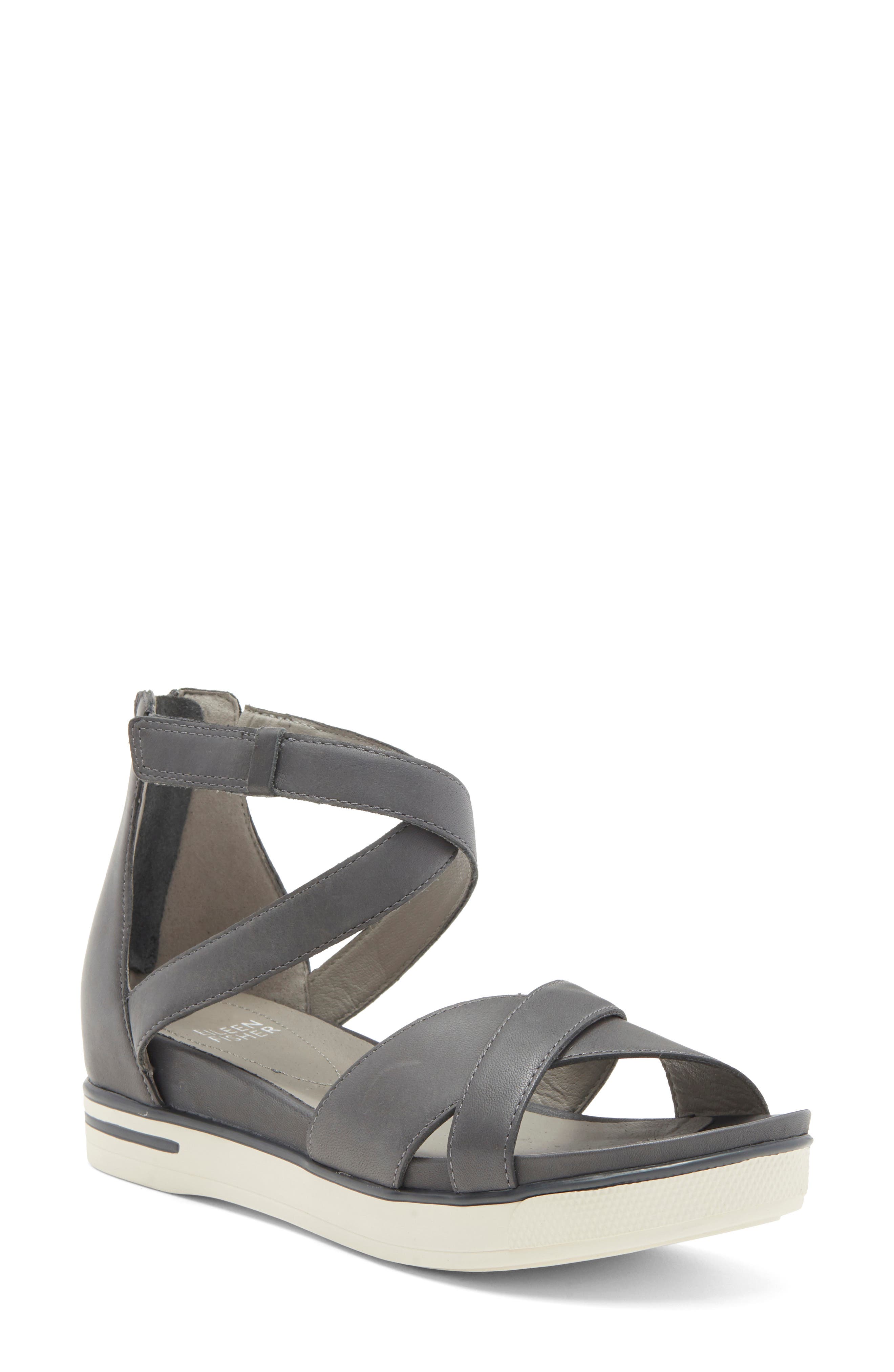 Sally Wedge Sandal, Main, color, GRAPHITE