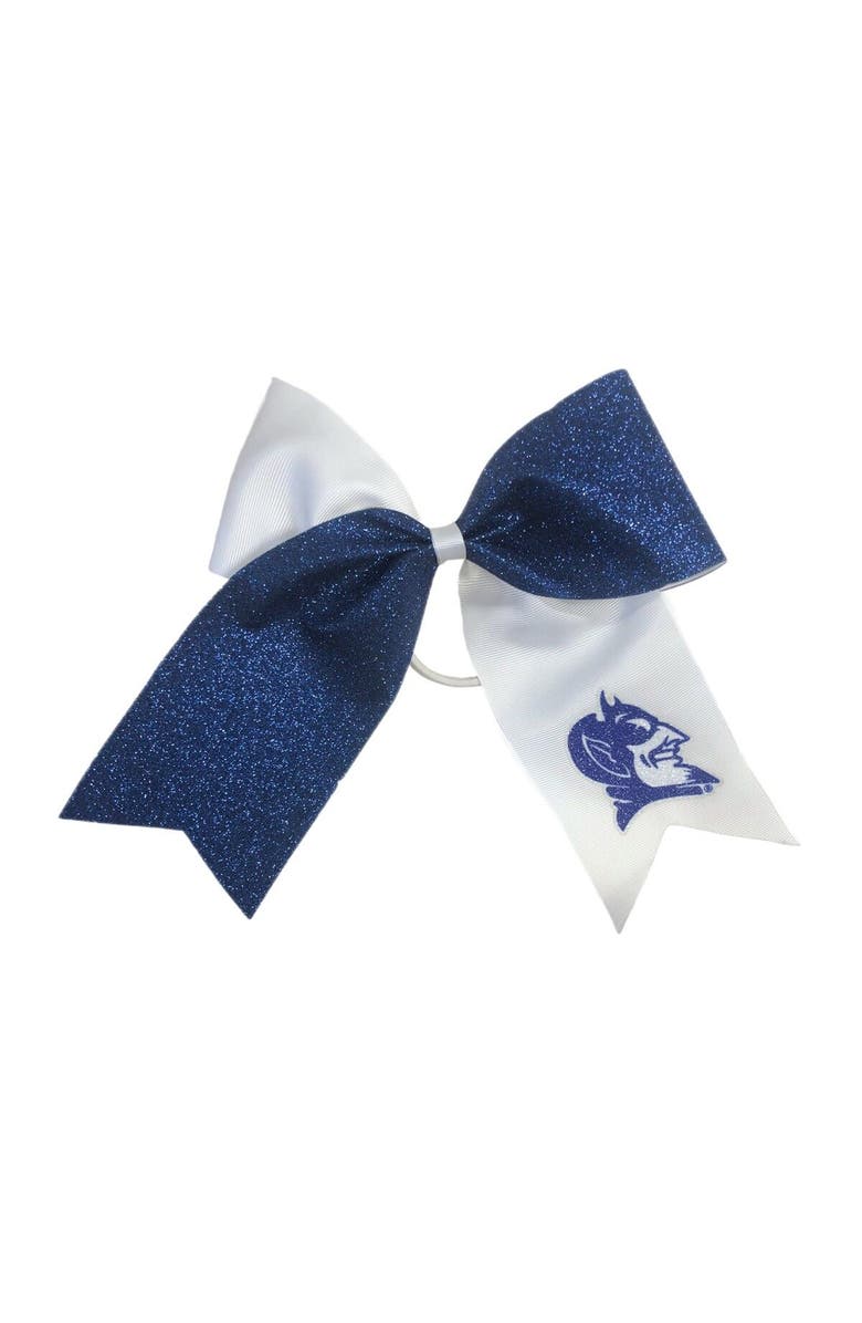 USA LICENSED BOWS Duke Blue Devils Jumbo Glitter Bow with Ponytail Holder, Main, color,