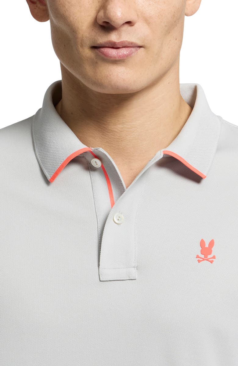 Psycho Bunny Elliston Slim Fit Sport Piqué Polo, Alternate, color, Micro Chip