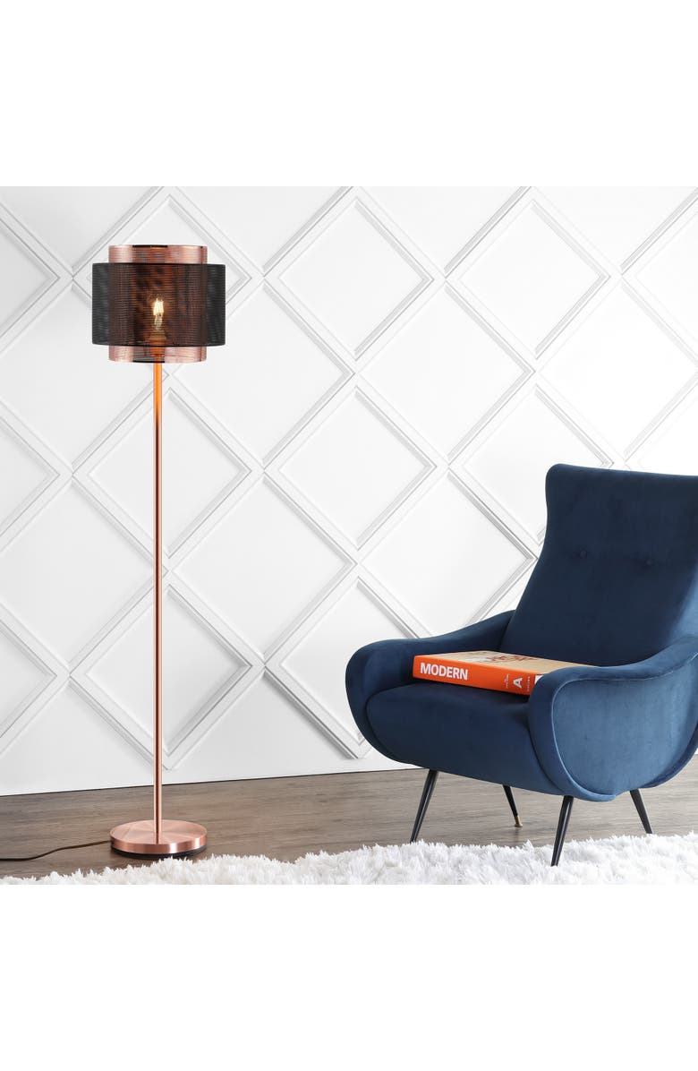 JONATHAN Y Tribeca Metal LED Floor Lamp, Alternate, color, Copper