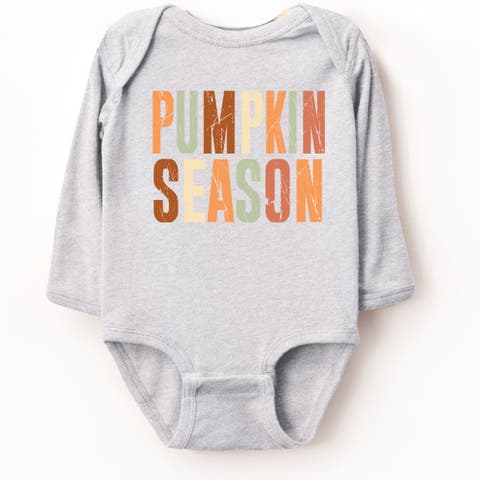 Pumpkin Season Fall Colors Infant Long Sleeve Bodysuit
