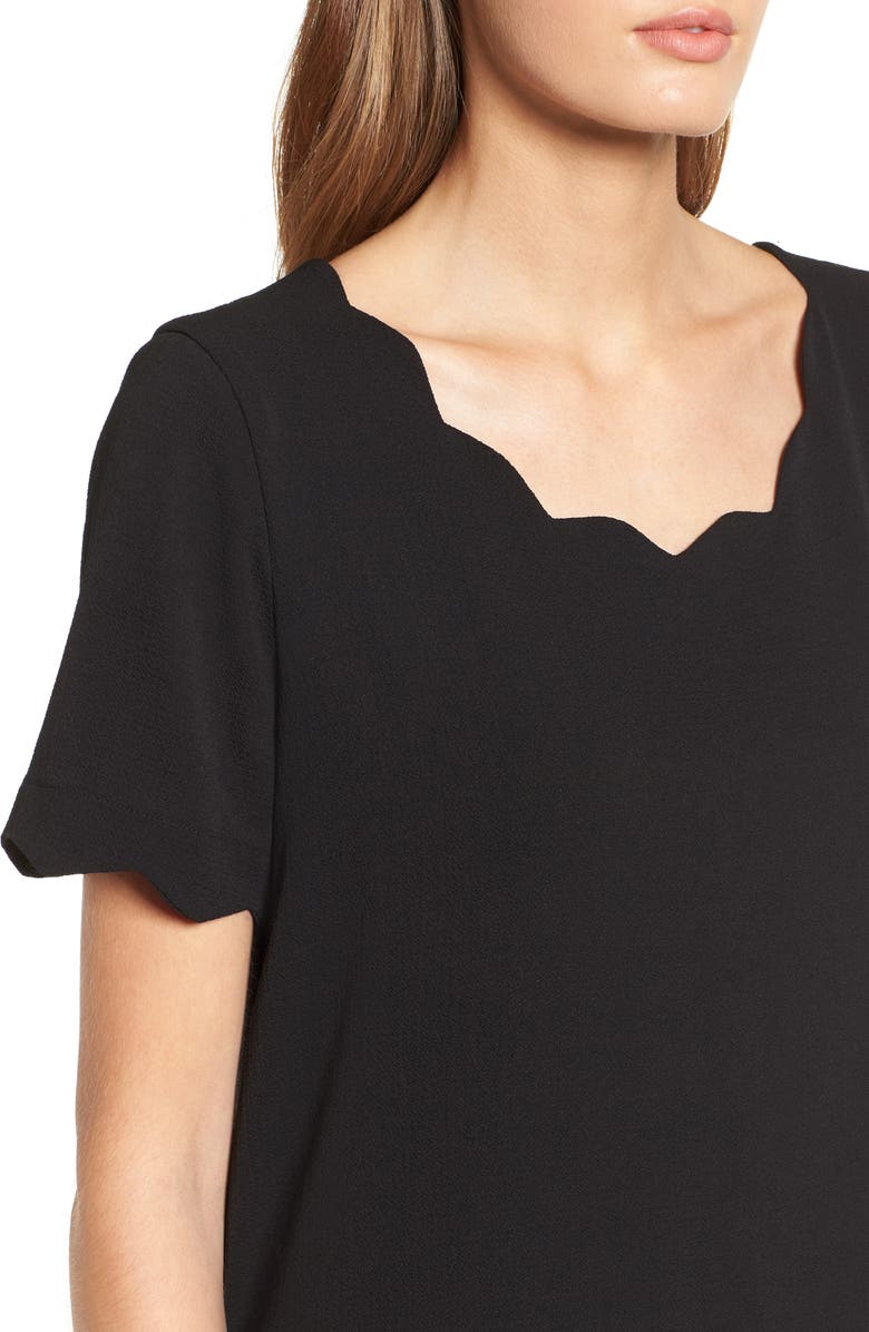 Everleigh Scallop Shift Dress, Alternate, color, 