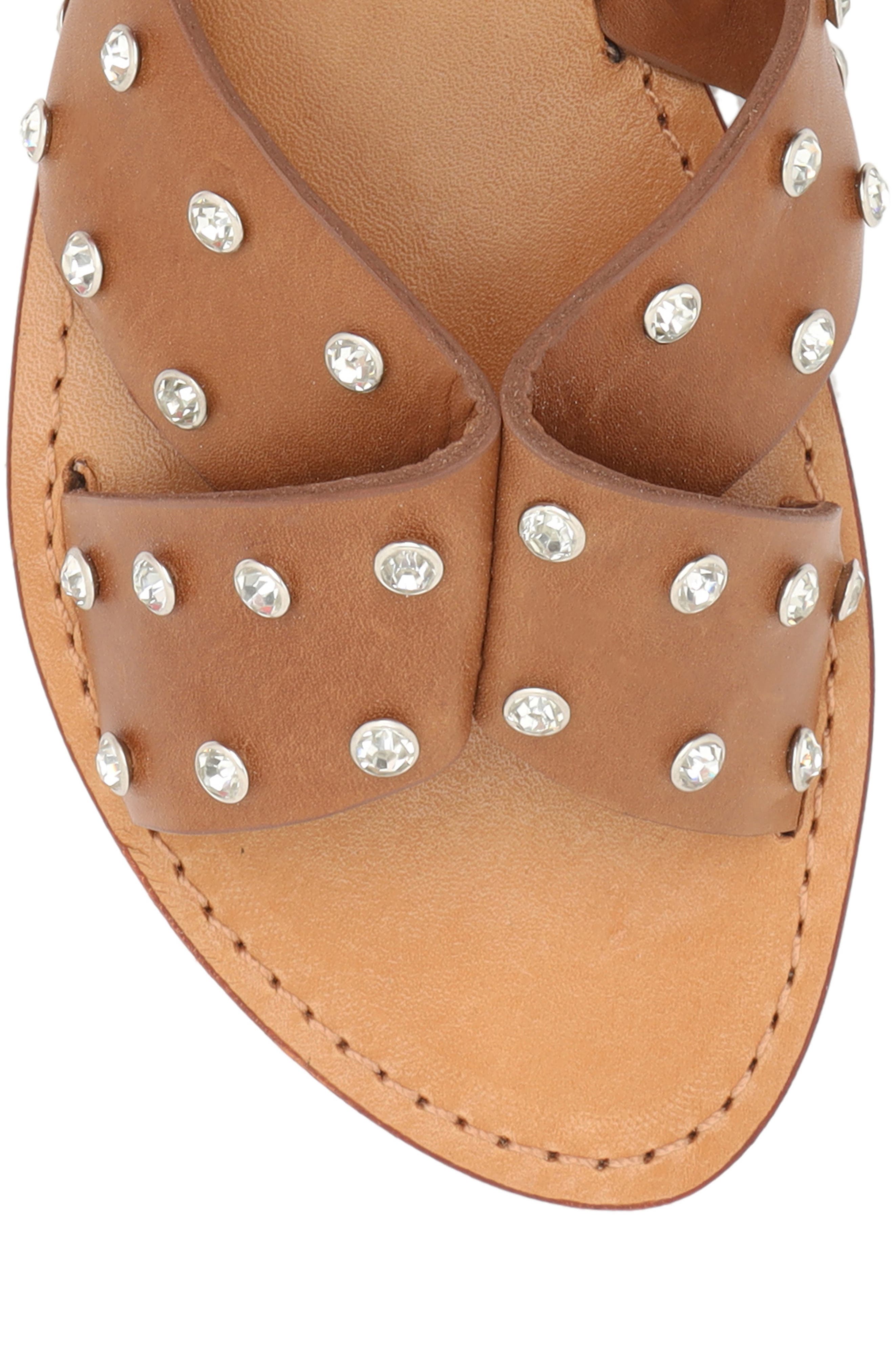 Marilu Studded Sandal, Alternate, color, WOOD LEATHER