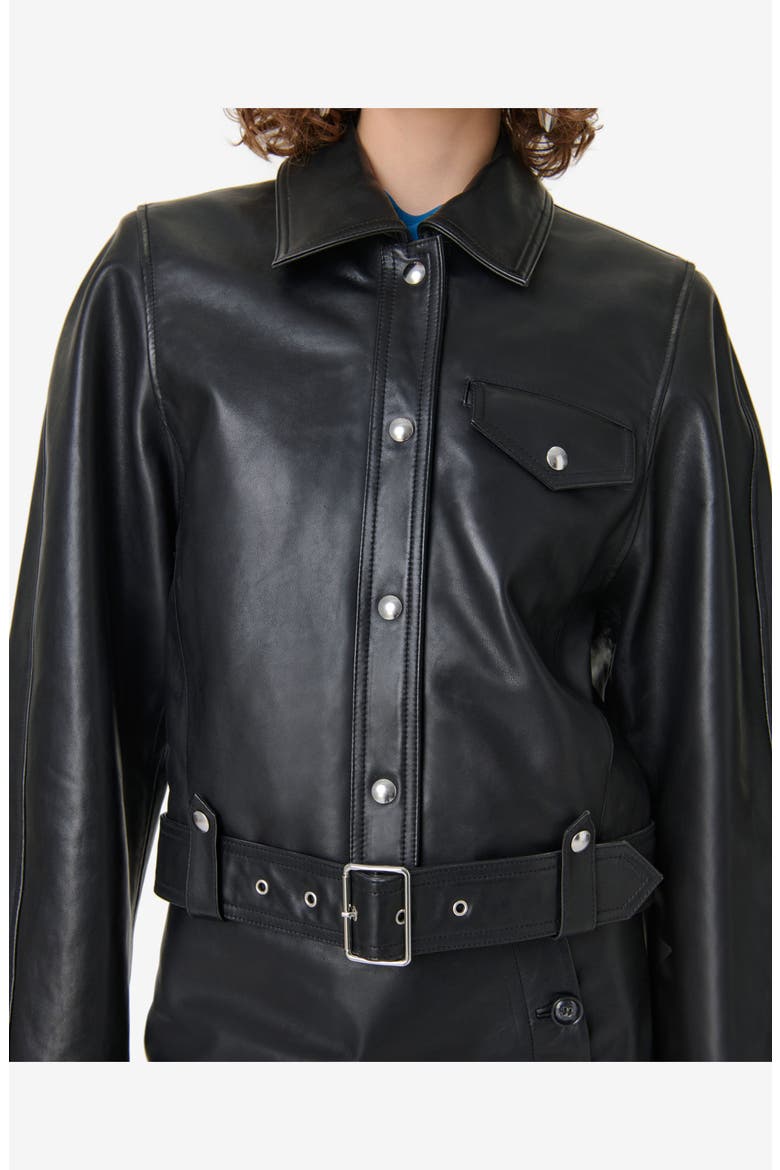 The Rapha Leather Jacket, Alternate, color, BLACK