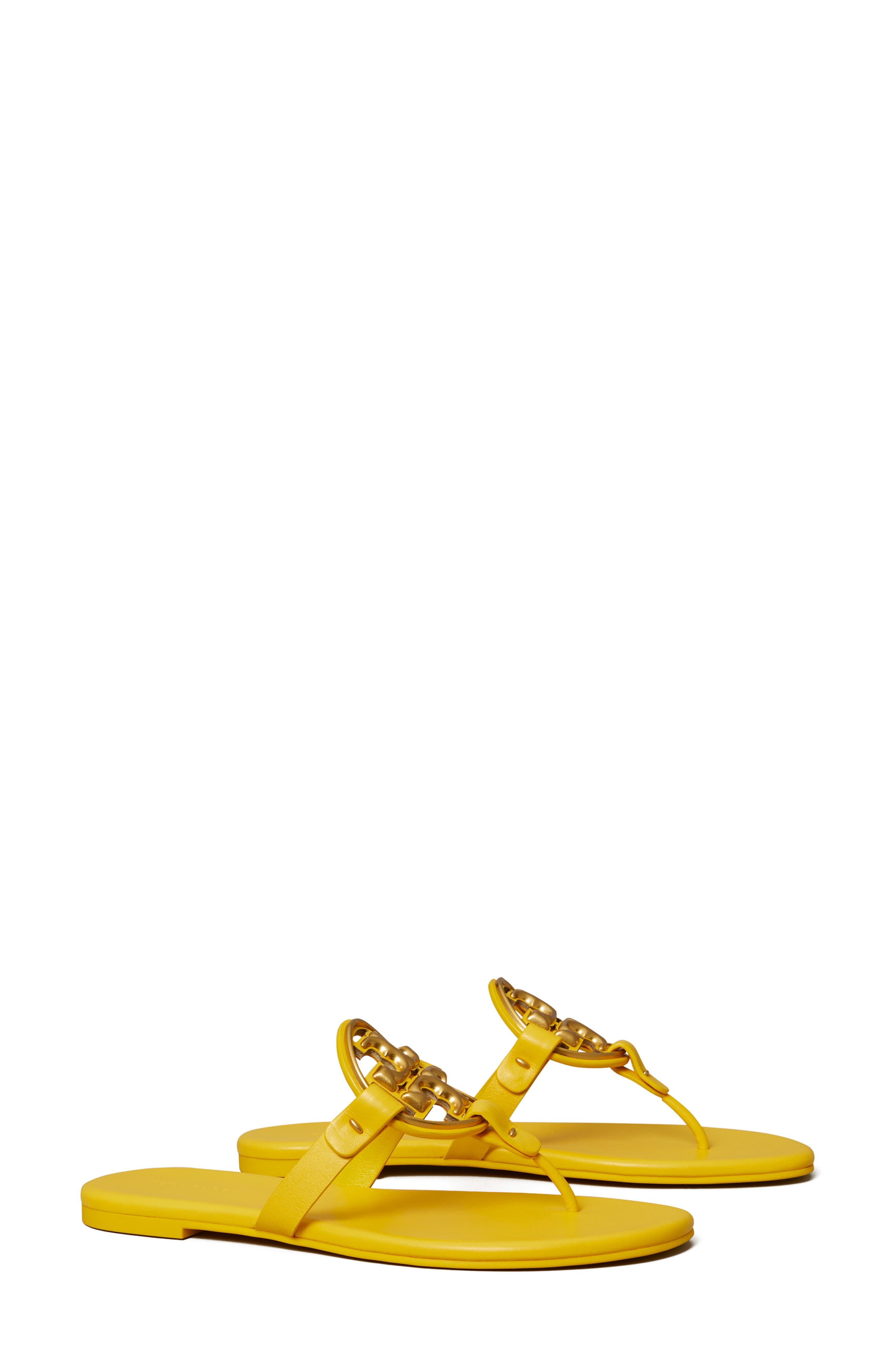 Metal Miller Soft Leather Sandal, Main, color, BRIGHT JUNIPER / GOLD