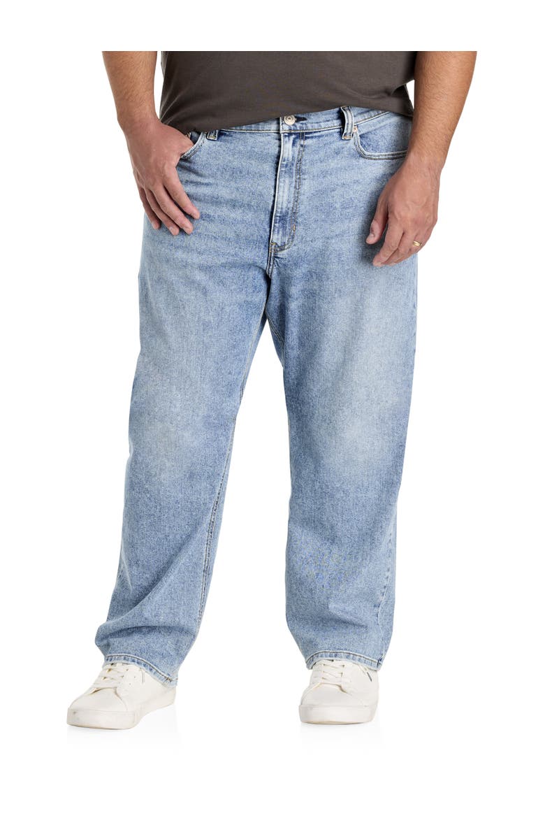 Big & Tall Relaxed-Fit Light Wash Jeans, Main, color, LIGHTER DAZE