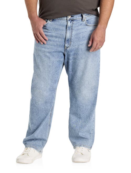 True Nation By Dxl Big & Tall Relaxed-fit Light Wash Jeans In Lighter Daze