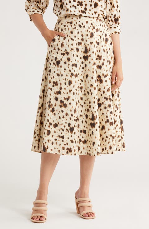 Poplin Full Midi Skirt