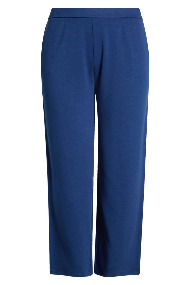 Garment Dyed Organic Cotton Terry Wide Leg Pants, Alternate, color, DEEP DIVE