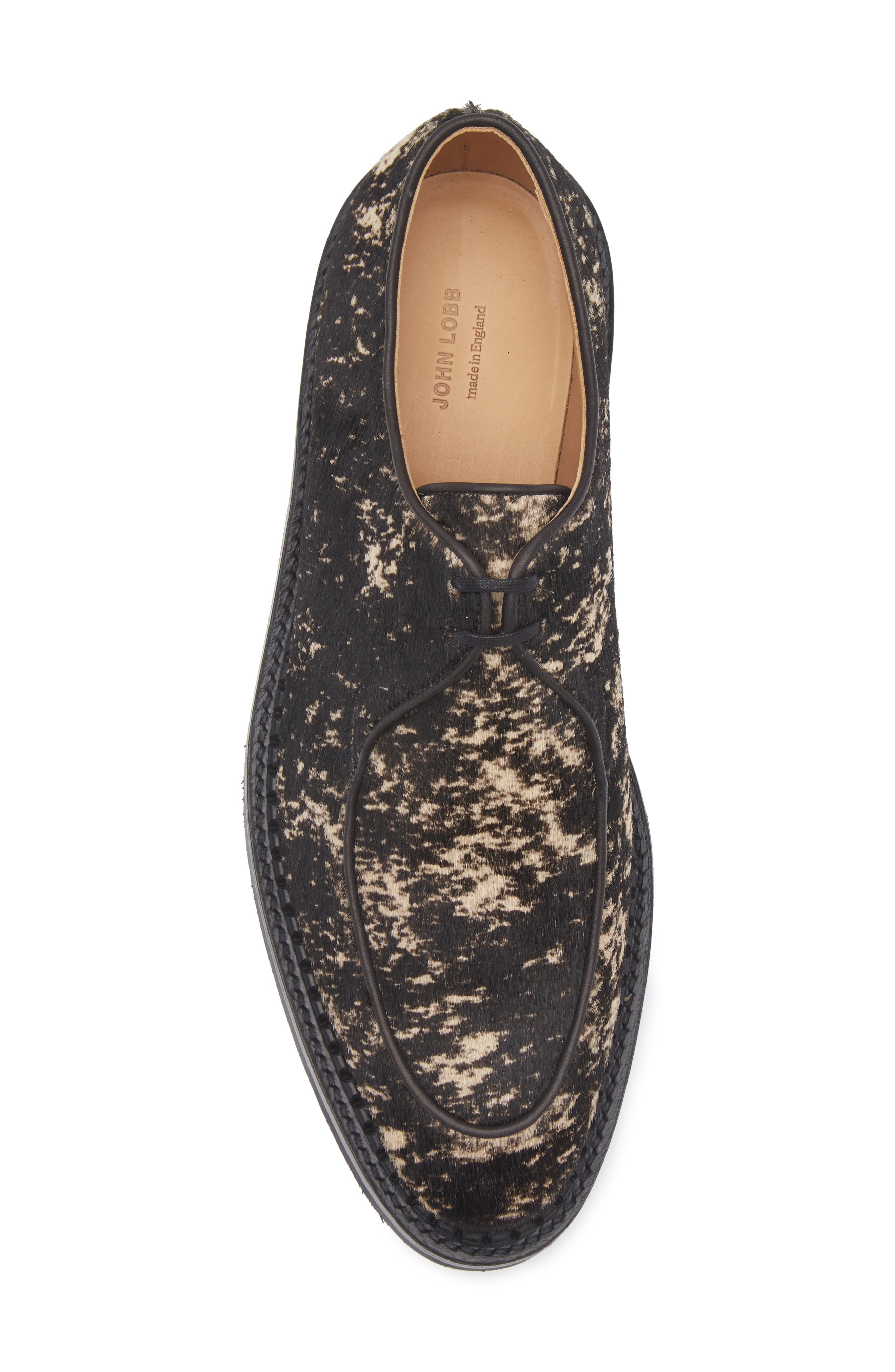 John Lobb Smith Genuine Calf Hair Oxford, Alternate, color, Savanna