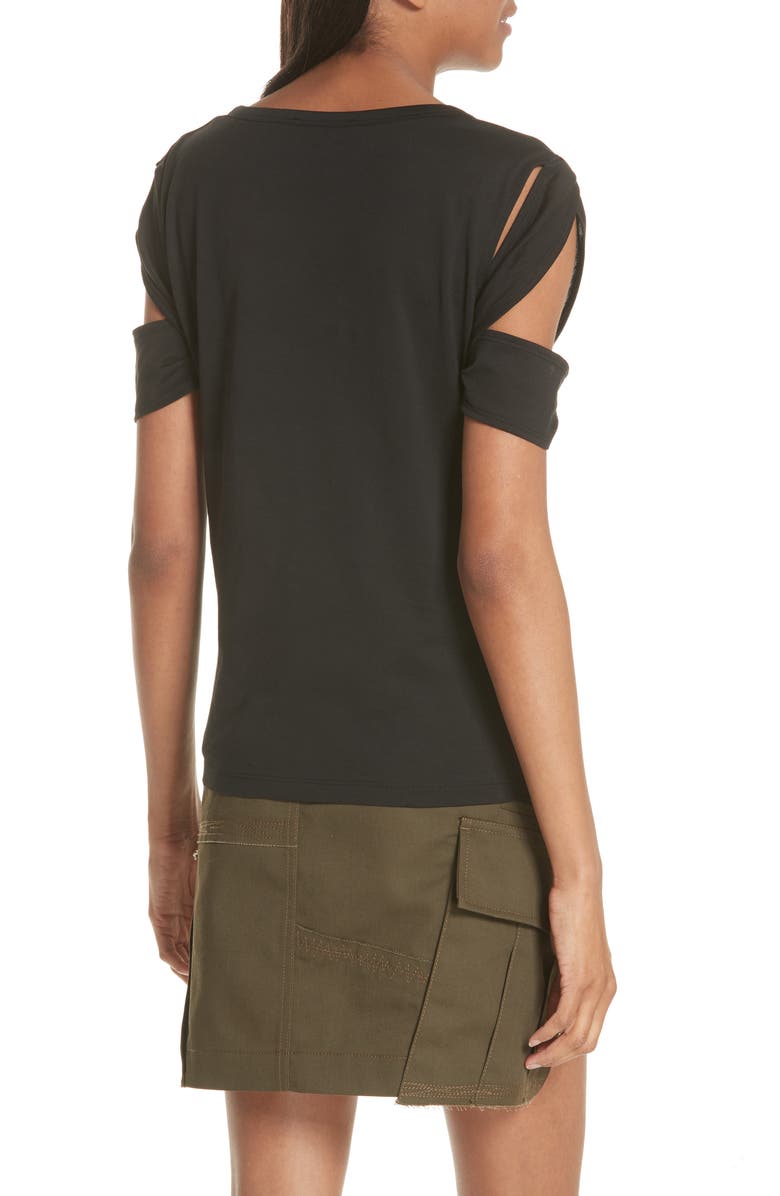 Helmut Lang Bondage Sleeve Tee, Alternate, color,
