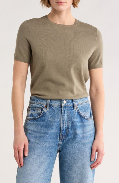 Slim Fit Short Sleeve Sweater