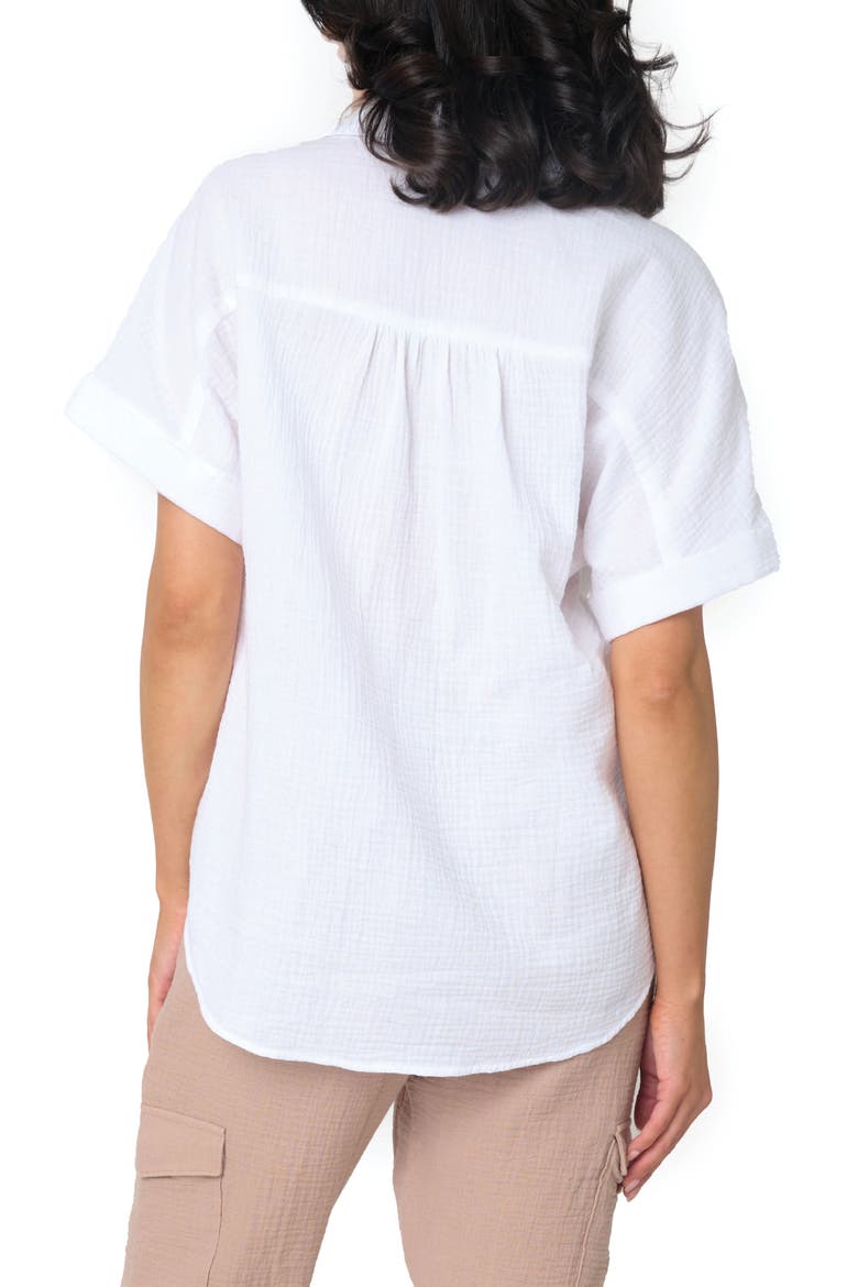 All Day Cotton Gauze Popover Shirt, Alternate, color, SALT