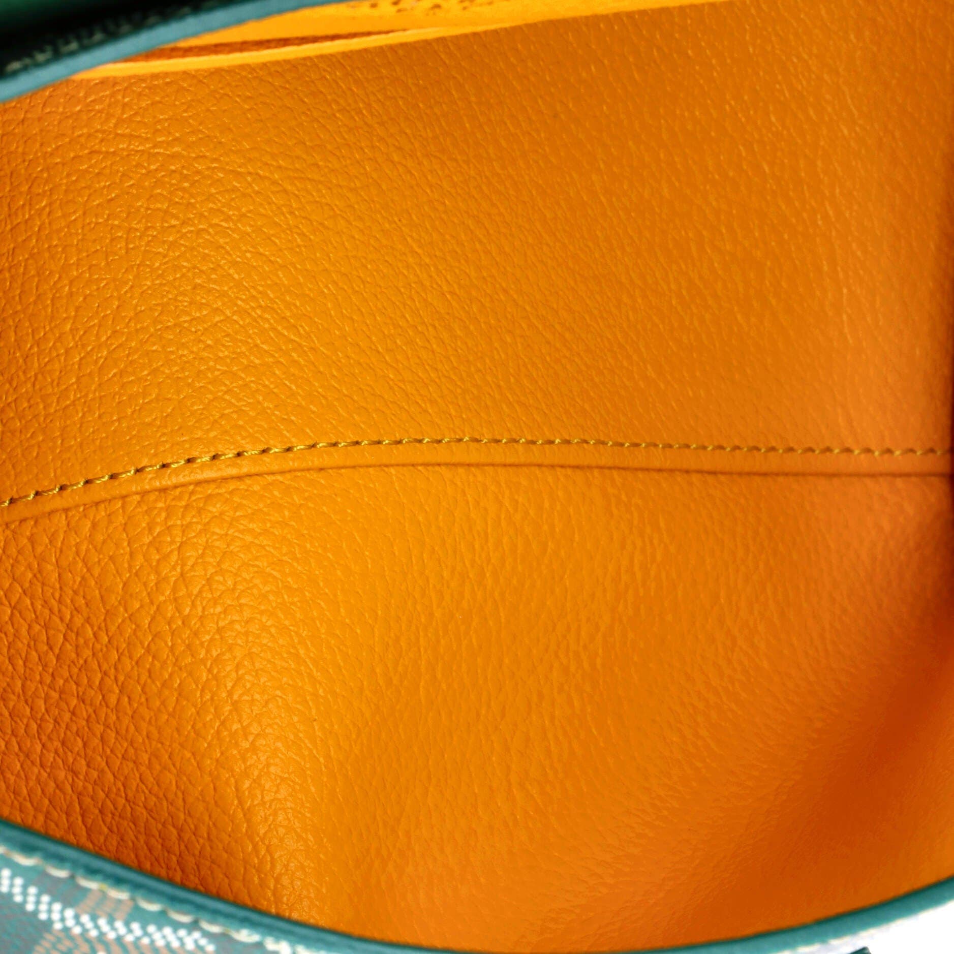 Pre-Owned Goyard Saigon Top Handle Bag Coated Canvas with Leather Mini, Alternate, color, Green