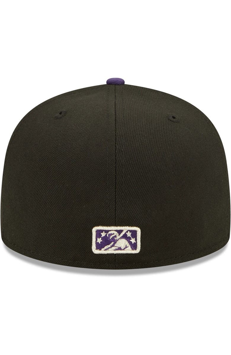 New Era Men's New Era Black Albuquerque Isotopes Alternate Logo 2 Authentic Collection 59FIFTY Fitted Hat, Alternate, color, Black