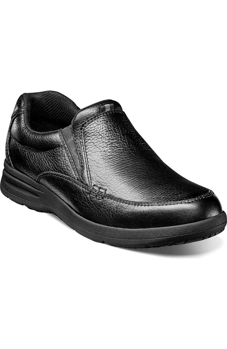 NUNN BUSH Cam Moc Toe Slip-On, Main, color, Black Tumble