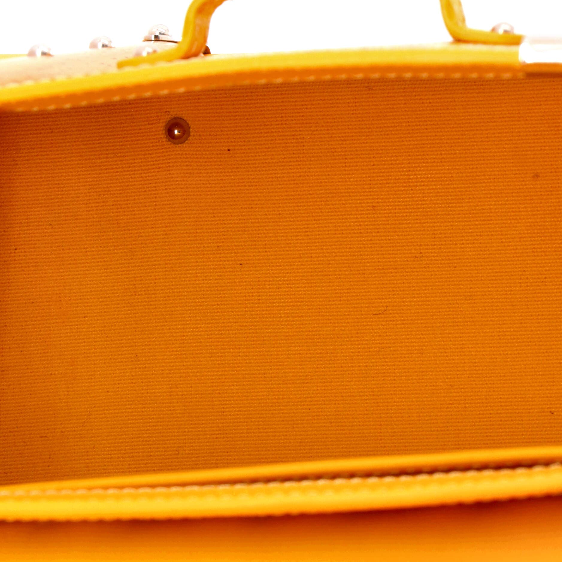 Structured Saigon Top Handle Bag Coated Canvas with Leather Mini, Alternate, color, Yellow