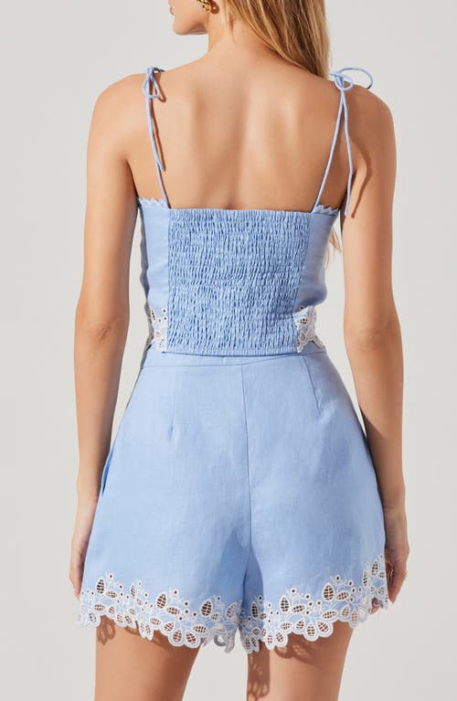 Astr The Label Kiya Eyelet Hem Linen Camisole