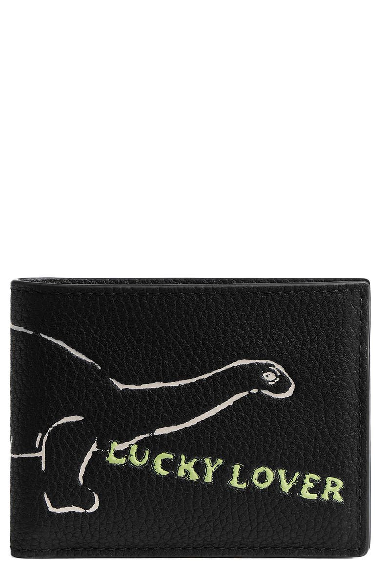 COACH Slim Sketch Print Leather Bifold Wallet, Main, color, 