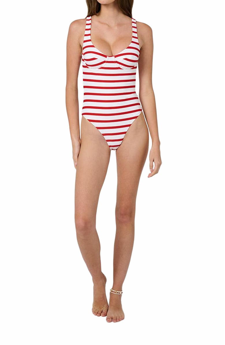 WeWoreWhat Scoop Underwire One Piece, Alternate, color, 