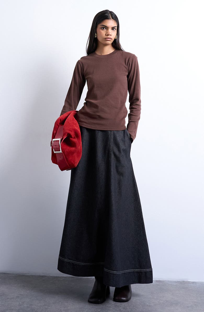 Topshop Everyday Long Sleeve Cotton T-Shirt, Alternate, color,