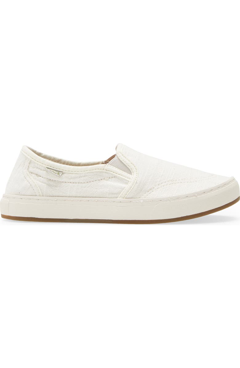 Sanuk Avery Hemp Slip-On Sneaker, Alternate, color, Washed White