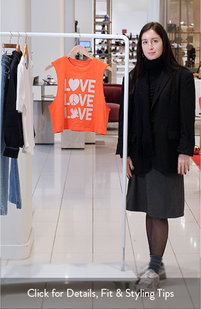 Love Shine Callie Crop Graphic Tank, sales video thumbnail