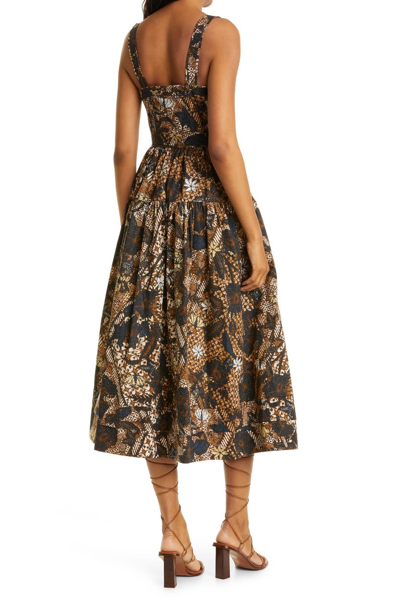 Ulla Johnson Isabela Floral Print A-Line Dress, Alternate, color, 