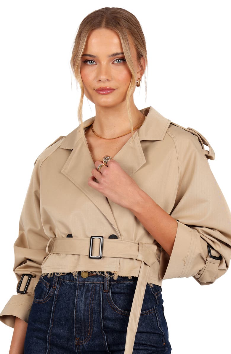 Petal & Pup Izzi Crop Trench Jacket, Alternate, color, 