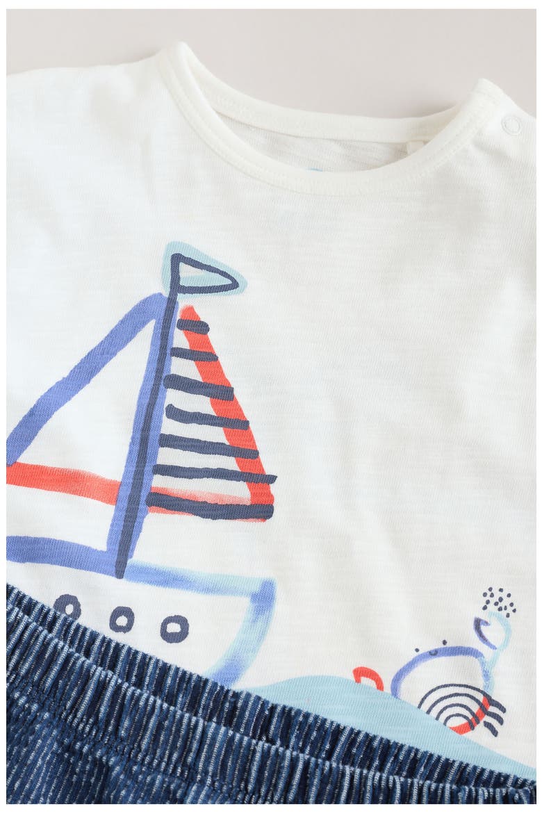 Nautical T-Shirt & Shorts Set, Alternate, color, BLUE