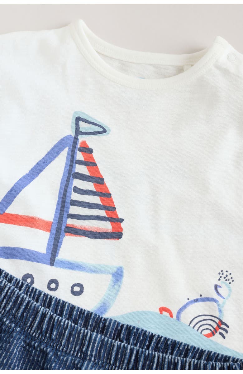 NEXT Nautical T-Shirt & Shorts Set, Alternate, color, Blue