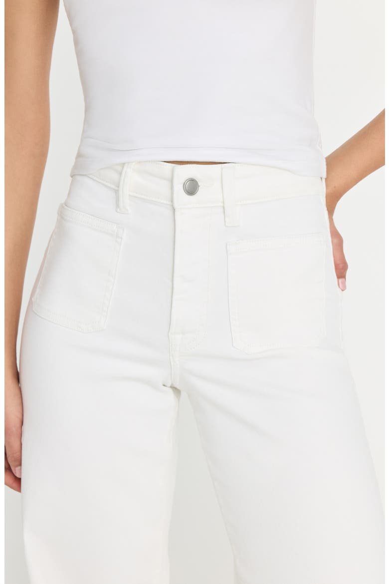 Good Waist Patch Pocket High Waist Palazzo Jeans, Alternate, color, WHITE