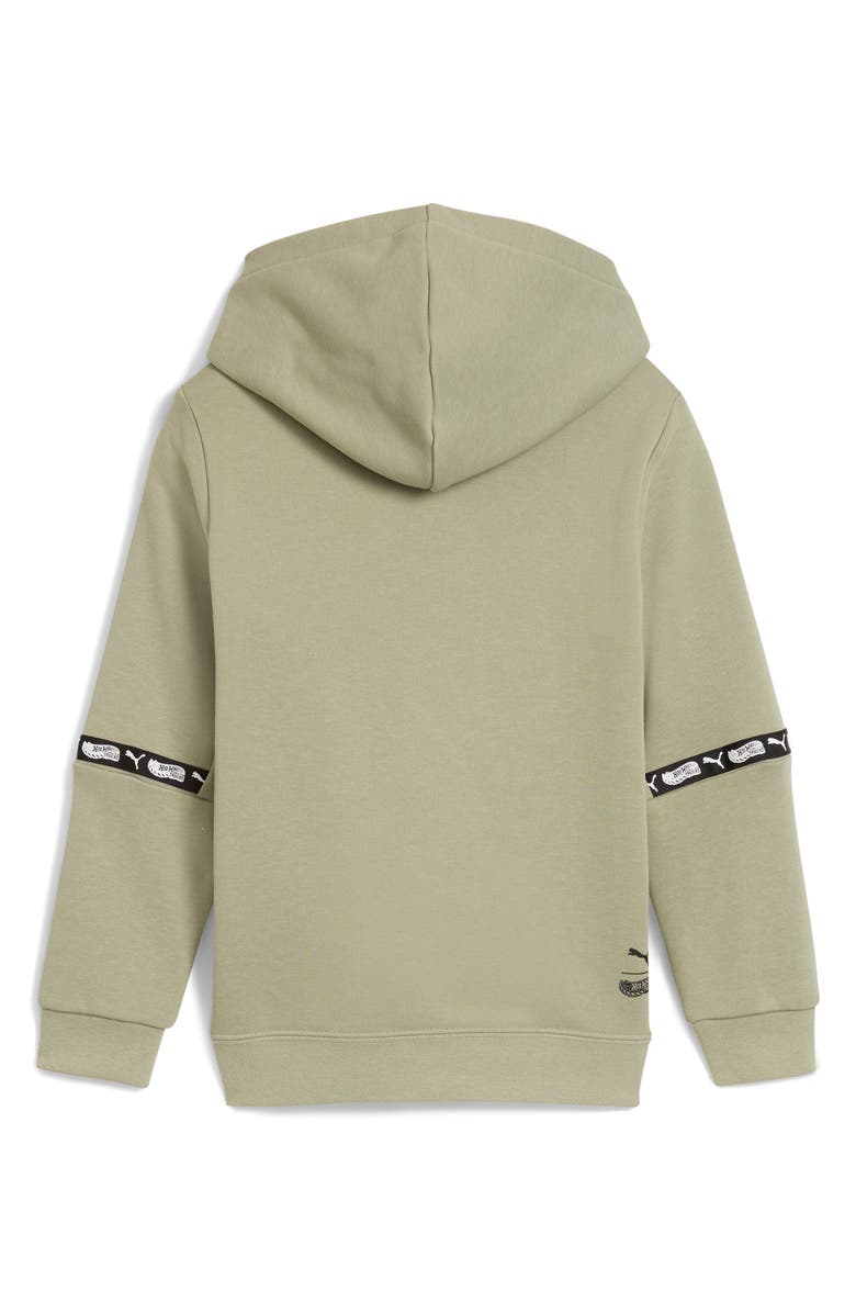 PUMA x Hot Wheels Kids' Cotton Blend Hoodie, Alternate, color, Lux Army