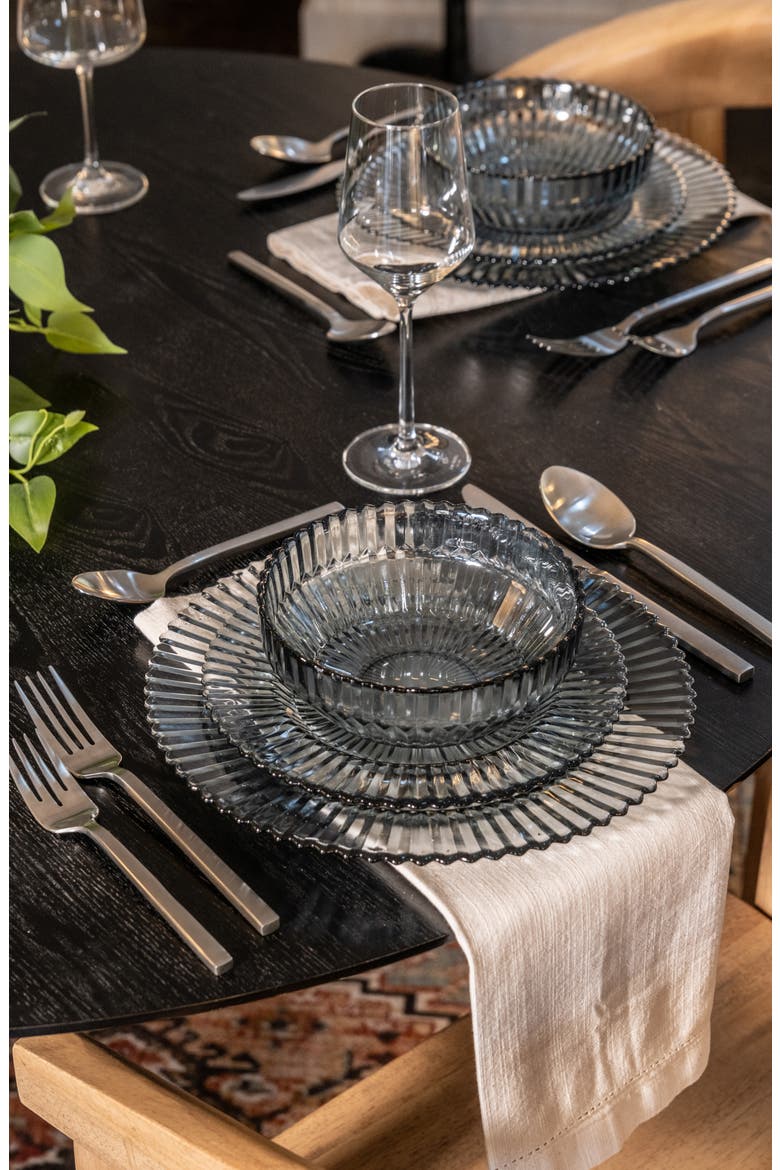 Arezzo Brushed 5-Piece Place Setting, Alternate, color, SILVER
