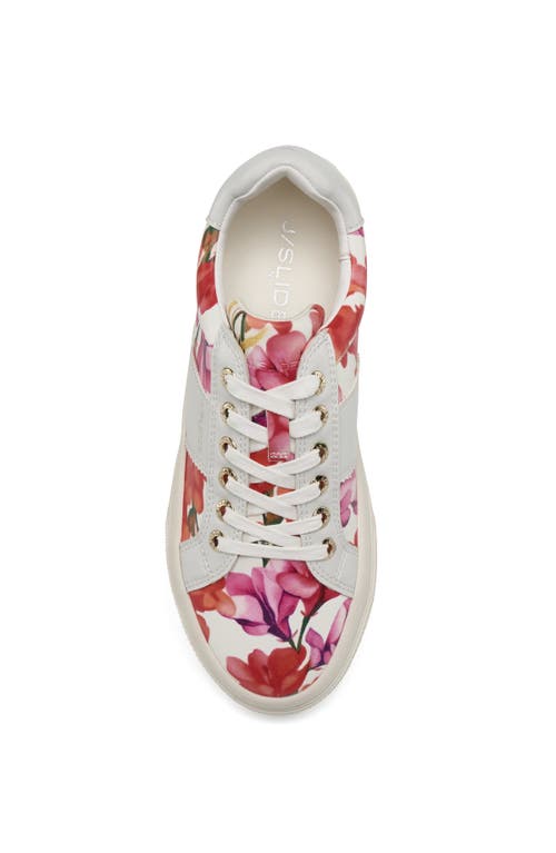 Jslides Footwear Gatsby Platform Sneaker In White Floral