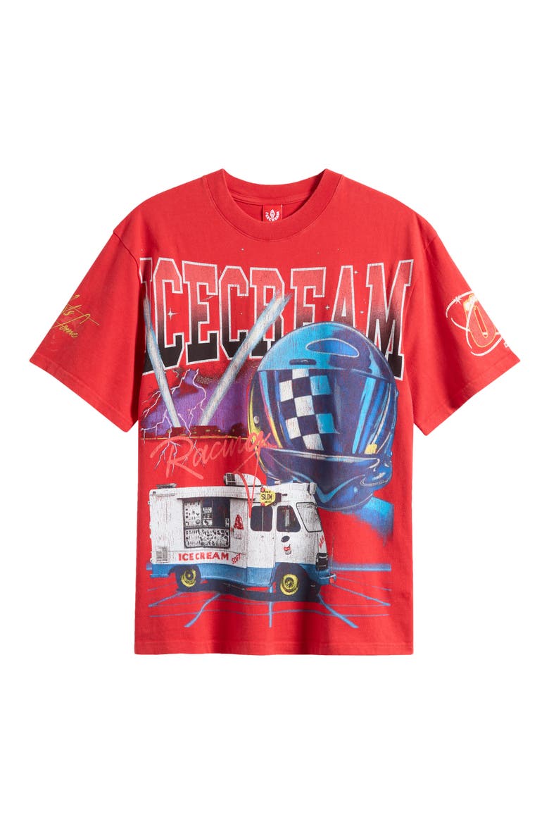 Racing Graphic T-Shirt, Alternate, color, GOJI BERRY